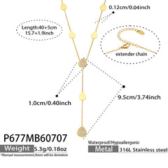 Cubic Zirconia Lariat Necklace Collection