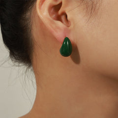 Enamel Teardrop Stud Earring Designs