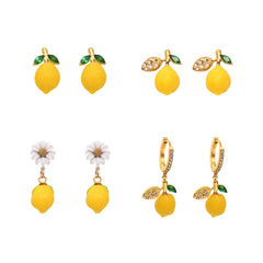Lemon and Daisy Earring Designs