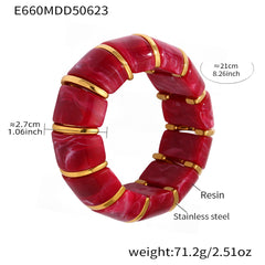 Color Resin Stretch Bracelet