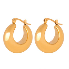 Polished Wide Oval Hoop Earrings