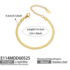 18K Gold-Plated Snake Chain Necklace and Bracelet
