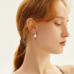 Daphne Vintage-Inspired Pearl Pavé Stud Earrings
