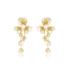 Nicolette Vintage-Inspired Floral Drop Earrings