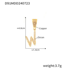 18K Gold-Plated Script Initial Charm Pendant