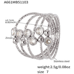 Cubic Zirconia Openwork Statement Ring Designs