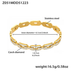 Sculptural Cubic Zirconia Clasp Bracelets