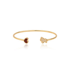 Camille Heart Bangle Bracelet
