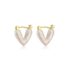 Camille Vintage-Inspired Heart Stud Earrings