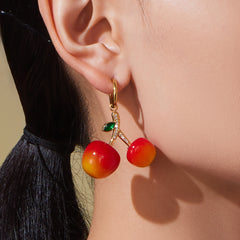 Resin Cherry Necklace or Earrings
