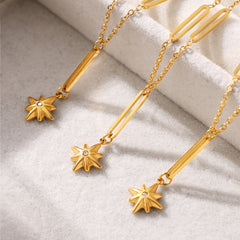 Gold-Tone Open Link Starburst Necklace