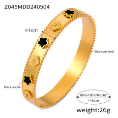 18K Gold-Plated Colored Accent Bangle Designs