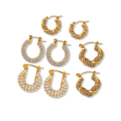 Stone-Set Statement Hoop Earring Collection
