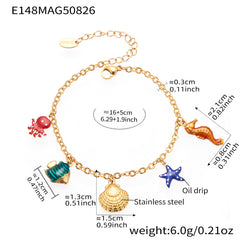 Starburst Ocean Charm or Layered Chain Jewelry