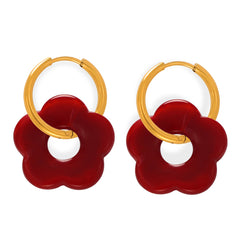 Color Resin Flower Pendant Jewelry