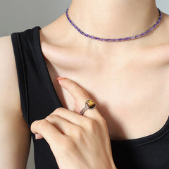 Colorful Cubic Zirconia Station Necklace & Bracelet
