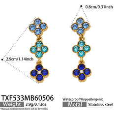 Color Cubic Zirconia Clover Jewelry