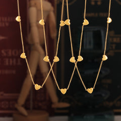 Gold-Tone Mini Heart Chain Necklace