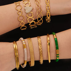 Gold-Tone Geometric Open Cuff Designs