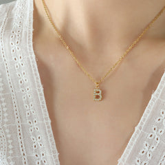 Sparkling Initial Pendant Necklace