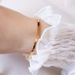 18K Gold-Plated Slim Bangle Bracelet