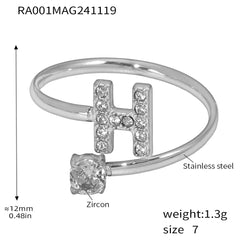 Silver-Tone Initial Necklace, Earrings, Bracelet & Ring