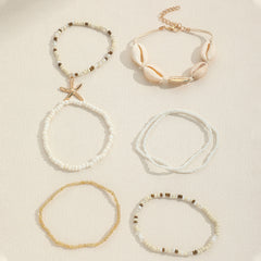 7-Piece Boho Beach Bracelet Stack