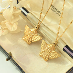 Winged Angel Pendant Necklace