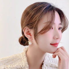 Daphne Vintage-Inspired Pearl Pavé Bow Stud Earrings No. 041787