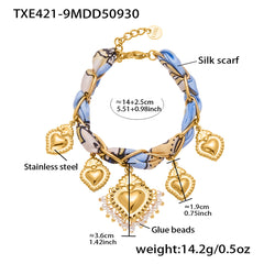Scarf-Tie Multi-Charm Jewelry Designs