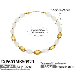 18K Gold-Plated Color Resin Link Jewelry