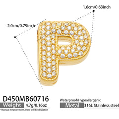 18K Gold-Plated Initial Charms and Chain Designs