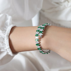 Color Cubic Zirconia Bangle Bracelet