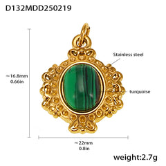 18K Gold-Plated Ornate Charm Pendant