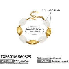 18K Gold-Plated Color Resin Link Jewelry