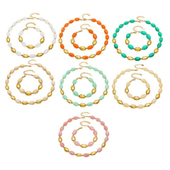 Color Resin Oval Chain Jewelry