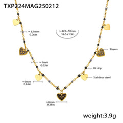 Heart Cubic Zirconia Necklace, Bracelet & Anklet