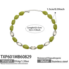 18K Gold-Plated Color Resin Link Jewelry
