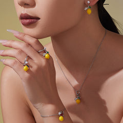 18K Gold-Plated Lemon Charm Jewelry