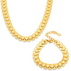 18K Gold-Plated Bold Link Necklace or Bracelet