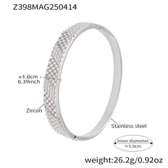 Cubic Zirconia Sparkling Bangle Bracelet