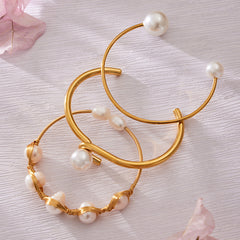 Freshwater Pearl Open Cuff Bracelets