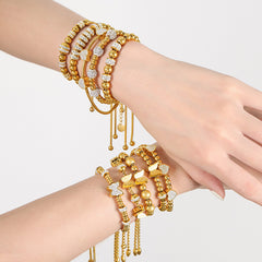 Beaded & Charm Stainless Steel Bracelets