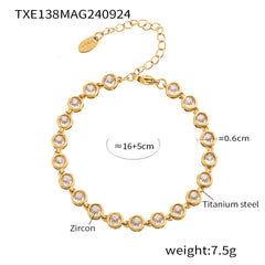 Cubic Zirconia Tennis Necklace & Bracelet
