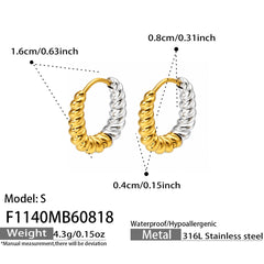 Twisted Rope Hoop Earrings