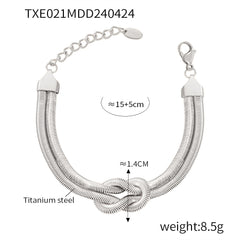 Knotted Snake Chain Necklace and Bracelet