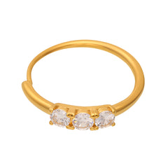 Cubic Zirconia Open Band Ring