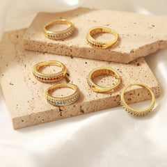 Colored Stone-Accent Open Band Ring