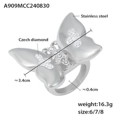 Stone-Accent Butterfly Statement Ring