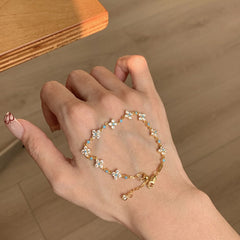 Nadine Pavé Clover Bracelet